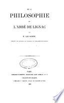 De la philosophie de l'abbé de Lignac