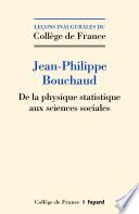 De la physique statistique aux sciences sociales