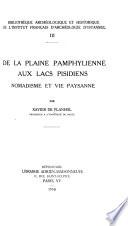 De la plaine pamphylienne aux lacs pisidiens