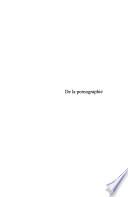 De la pornographie