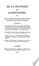 De la pratique de l'agriculture