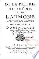De la priere, du jeune et de l'Aumone
