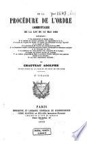 De la procédure de l'ordre