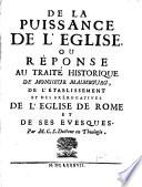 De la puissance de l'église