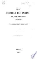De la querelle des anciens et des modernes en morale