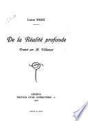 De la réalité profonde