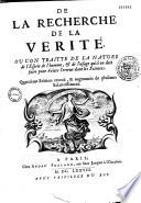 De la recherche de la vérité