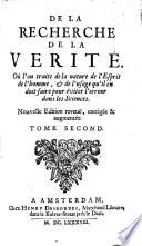 De la recherche de la verite
