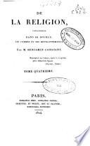 De la religion considérée dans sa source, ses formes et ses développements: (1824. VI, 515 p.)