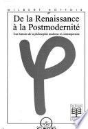 De la Renaissance à la postmodernité