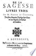 De la sagesse livres trois