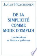 De la simplicité comme mode d'emploi