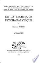 De la technique psychanalytique