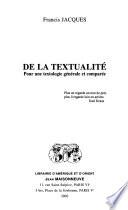 De la textualité