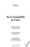 De la tranquillité de l'âme
