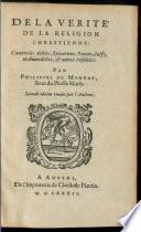 De la verité de la religion chrestienne