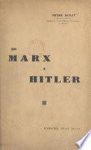 De Marx à Hitler