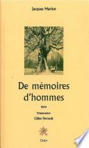 De mémoires d'hommes