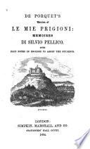 De Porquet's edition of Le mie prigioni