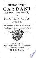 De propria vita liber