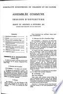 Débats de l'Assemblée commune