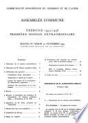 Débats de l'Assemblée commune