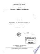 Decisions and Orders of the National Labor Relations Board