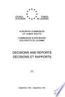 Décisions et rapports 11 Commission européenne des Droits de l'Homme (septembre 1978)