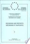 Décisions et rapports 2 Commission européenne des Droits de l'Homme (décembre 1975)