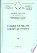 Décisions et rapports 36 Commission européenne des Droits de l'Homme (avril 1984)