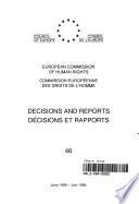 Décisions et rapports 46 Commission européenne des Droits de l'Homme (juin 1986)