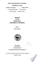 Decisions of the United States Department of the Interior