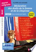 Déclaration des droits de la femme et de la citoyenne de Olympe de Gouges - Français 1re 2022 - Parcours Écrire et combattre pour l'égalité-BAC général et techno -Édition intégrale-EPUB 2021