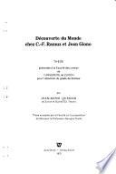 Découverte du monde chez C.-F. Ramuz et Jean Giono