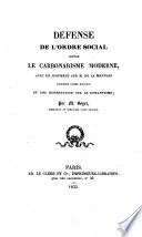 Défense de l'ordre social contre le carbonarisme moderne