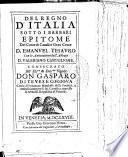 Del regno d'Italia sotto i barbari epitome, etc