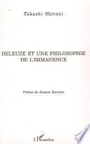 Deleuze et une philosophie de l'immanence