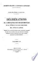 Délibérations de l'administration départementale de la Lozère et de son directoire de 1790 à 1800
