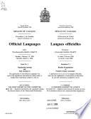 Délibérations Du Comité Mixte Permanent Des Langues Officielles