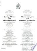 Délibérations Du Comité Sénatorial Permanent Des Affaires Étrangères Et Du Commerce International