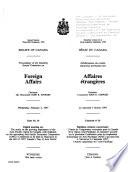 Délibérations du comité sénatorial permanent des affaires étrangères