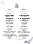 Délibérations Du Comité Sénatorial Permanent Des Affaires Sociales, Des Sciences Et de la Technologie