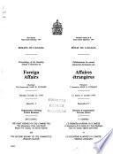 Délibérations Du Comité Sénatorial Permanent Des Affairs Étrangères