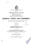 Délibérations Du Comité Sénatorial Permanent Des Banques Et Du Commerce