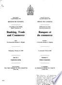 Délibérations Du Comité Sénatorial Permanent Des Banques Et Du Commerce