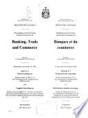 Délibérations Du Comité Sénatorial Permanent Des Banques Et Du Commerce