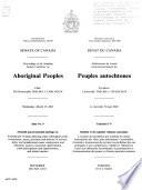 Délibérations Du Comité Sénatorial Permanent Des Peuples Autochtones