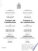 Délibérations Du Comité Sénatorial Permanent Des Transports Et Des Communications