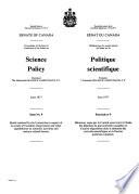 Délibérations Du Comité Spécial Du Sénat Sur la Politique Scientifique