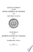 Déliberations Et Mémoires de la Société Royale Du Canada